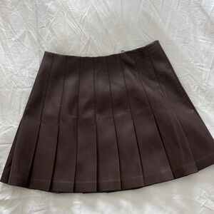 Alice + Olivia Chocolate A-Line Skirt